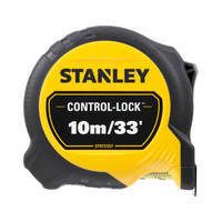 Рулетка измерительная CONTROL-LOCK длиной 10 м/33, шириной 25 мм, в прорезиненном корпусес, двухсторонней шкалой STANLEY STHT37237-5