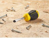 Отвертка Cushion Grip длиной 45 мм с расширяющимся жалом под шлиц SL 6.5 STANLEY STHT16147-0