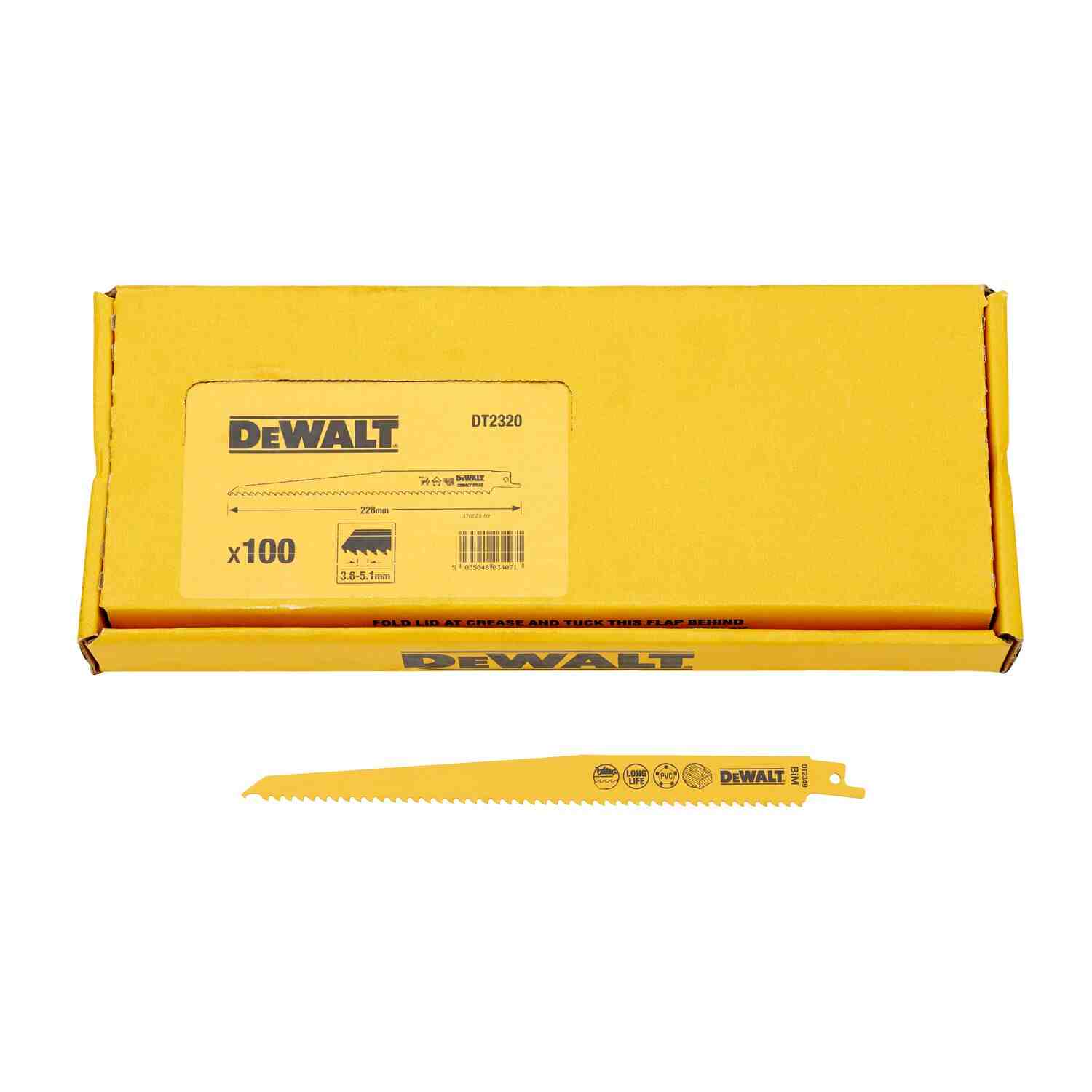 Полотно пильное DeWALT, BiM, для сабельных пил DeWALT DT2320