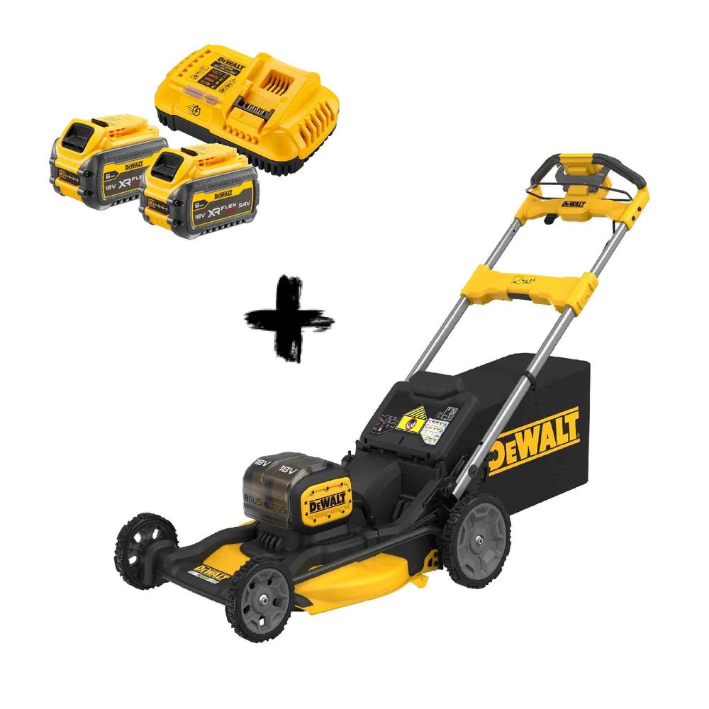 Газонокосилка аккумуляторная самоходная бесщёточная DeWALT DCMWSP156KIT